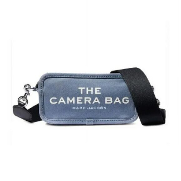 NWT！Marc Jacobs The Camera Bag -Blue Shadow -Webbing canvas - Picture 1 of 15